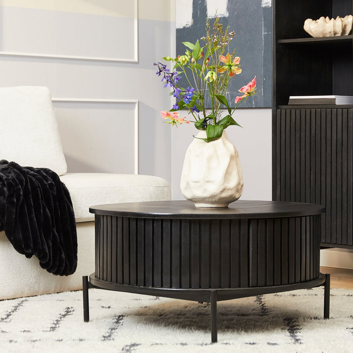 Couchtisch Madison | Schwarz mit Mangoholz