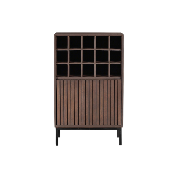 Weinschrank Madison | Nussbaumholz und Mangoholz