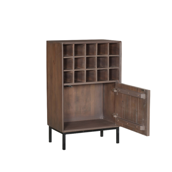 Weinschrank Madison | Nussbaumholz und Mangoholz