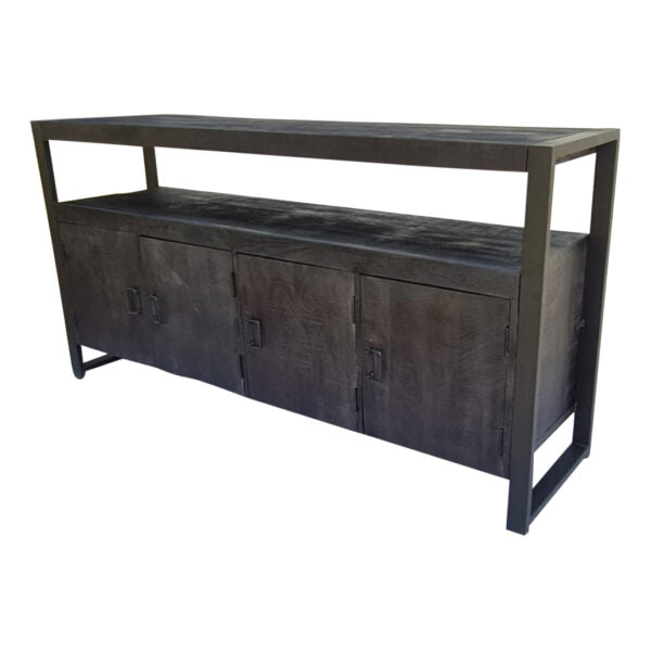 Wäscheschrank Britt Schwarz | 175 | 4 Türen