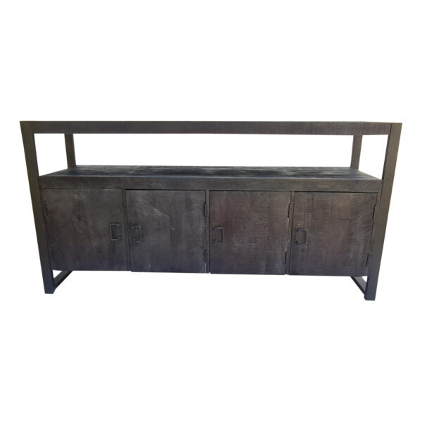 Wäscheschrank Britt Schwarz | 175 | 4 Türen