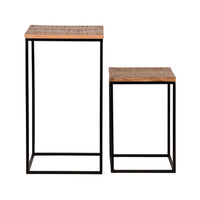 Set Vintage-Blumentöpfe | Natürliches Mangoholz