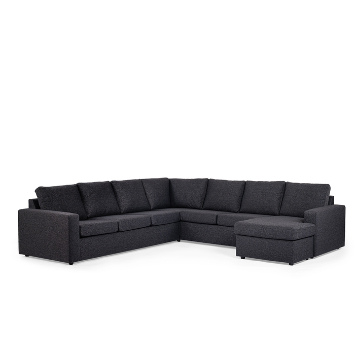 Ecksofa Becca | Anthrazit Dortmund | Langsessel L+P