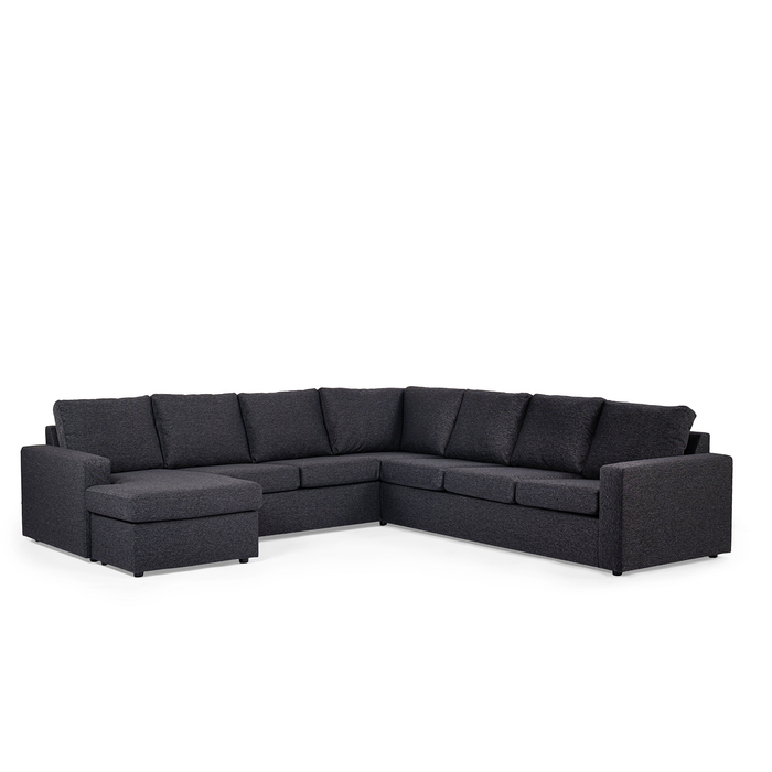 Ecksofa Becca | Anthrazit Dortmund | Langsessel L+P