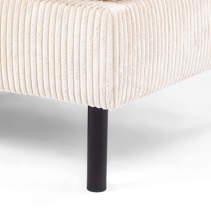 Ausziehbares Ecksofa Lisa | Langer Sessel | Beige Lincoln