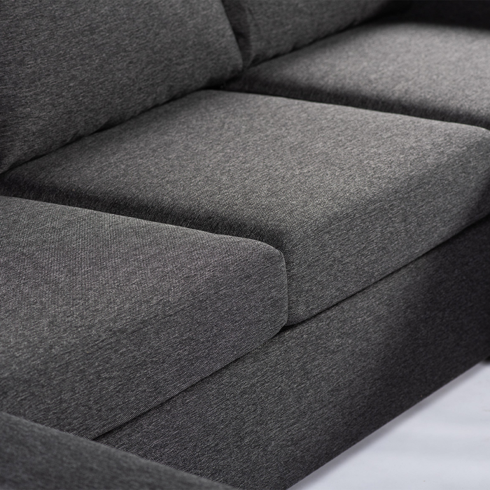 Ecksofa Becca | Anthrazit Dortmund | Langsessel L+P
