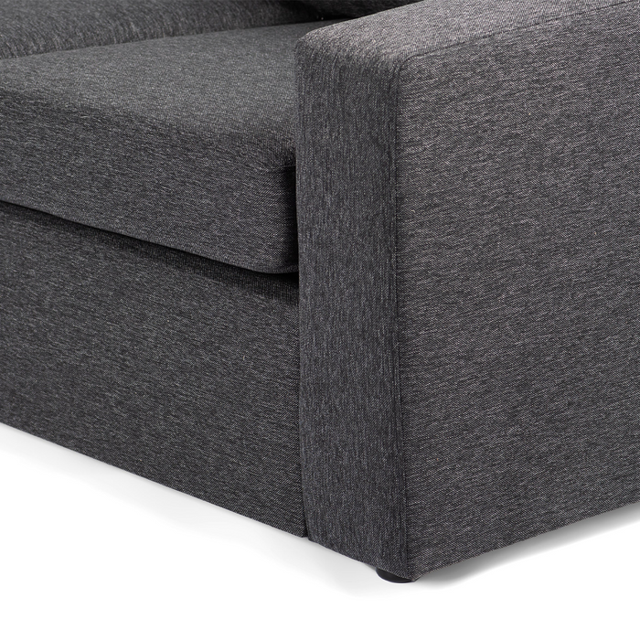 Ecksofa Becca | Anthrazit Dortmund | Langsessel L+P