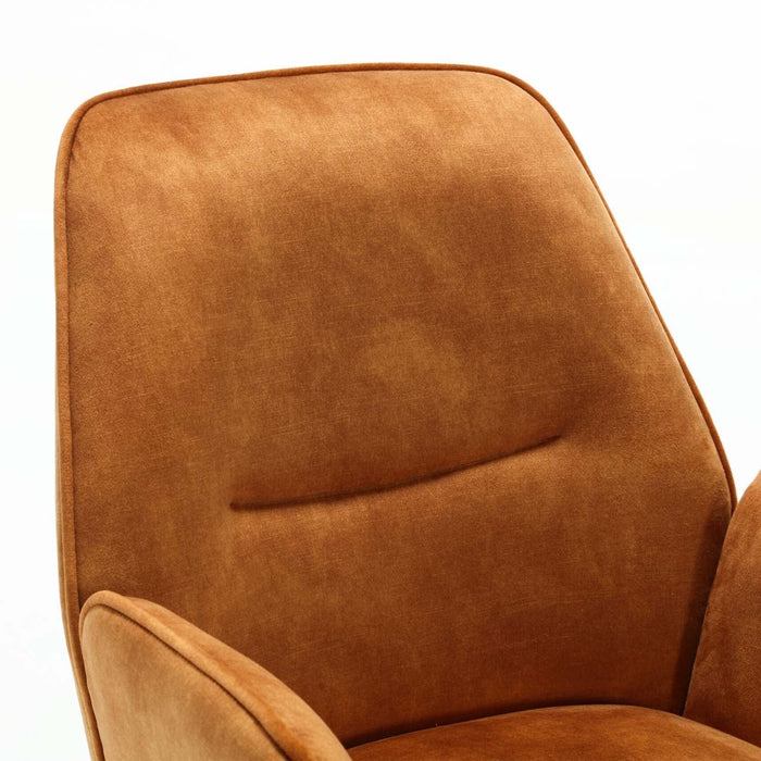 Stilvoller Esszimmerstuhl Nova in luxuriösem Goldvelours