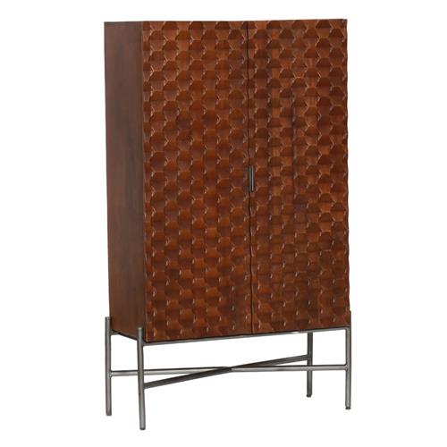 Aufbewahrungsschrank Paola | Mahagoni-Mango | 90 cm