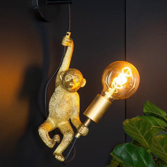 Wandleuchte Extravaganza Chimp | Schwarz