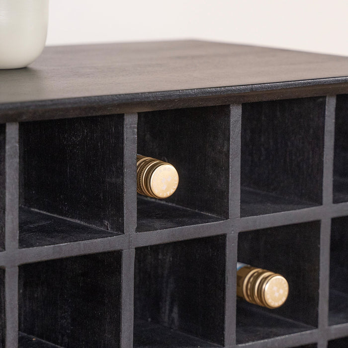 Weinschrank Madison | Schwarzes Mahagoni