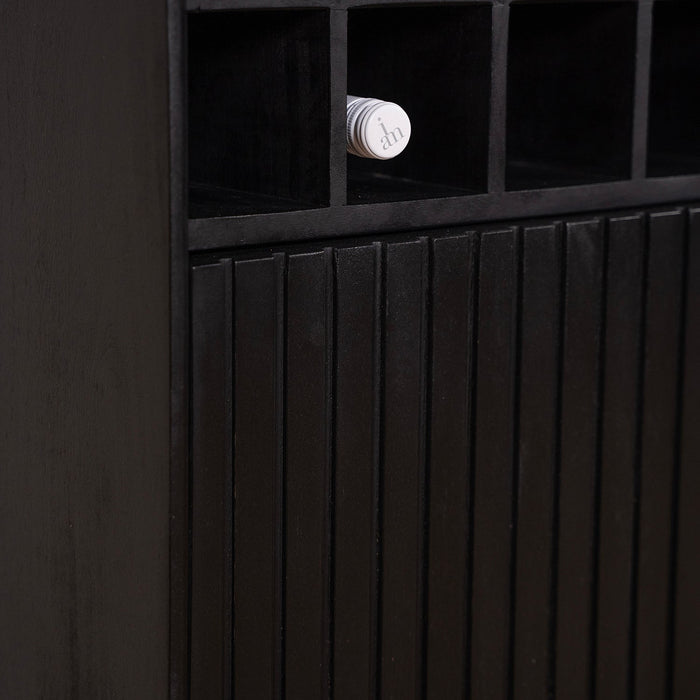 Weinschrank Madison | Schwarzes Mahagoni