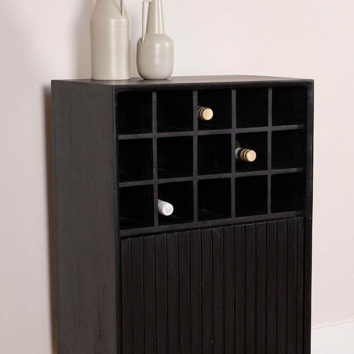 Weinschrank Madison | Schwarzes Mahagoni