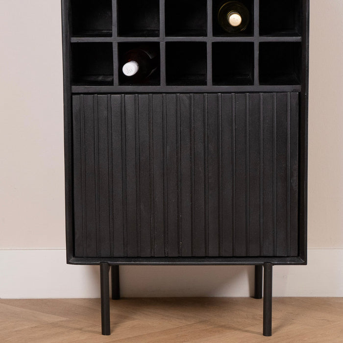 Weinschrank Madison | Schwarzes Mahagoni