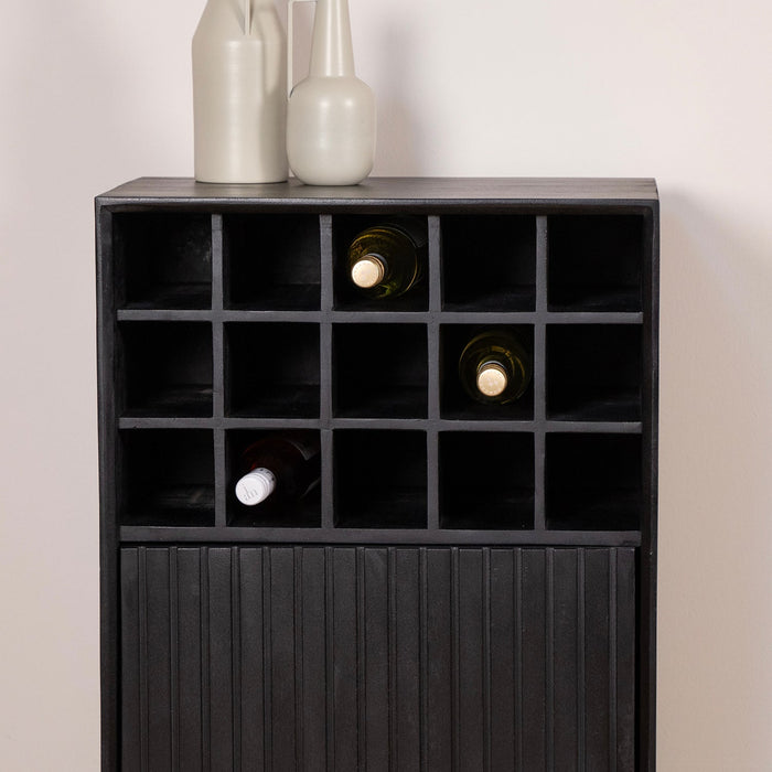 Weinschrank Madison | Schwarzes Mahagoni