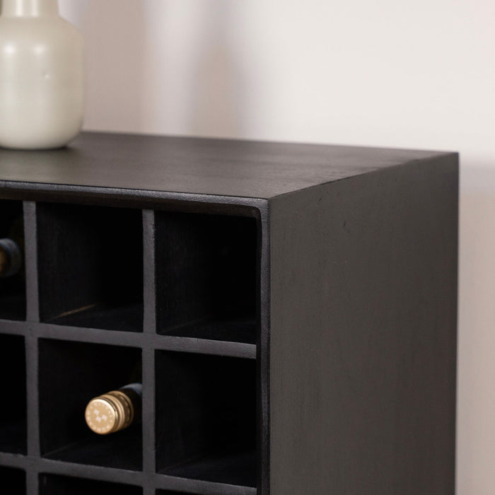 Weinschrank Madison | Schwarzes Mahagoni