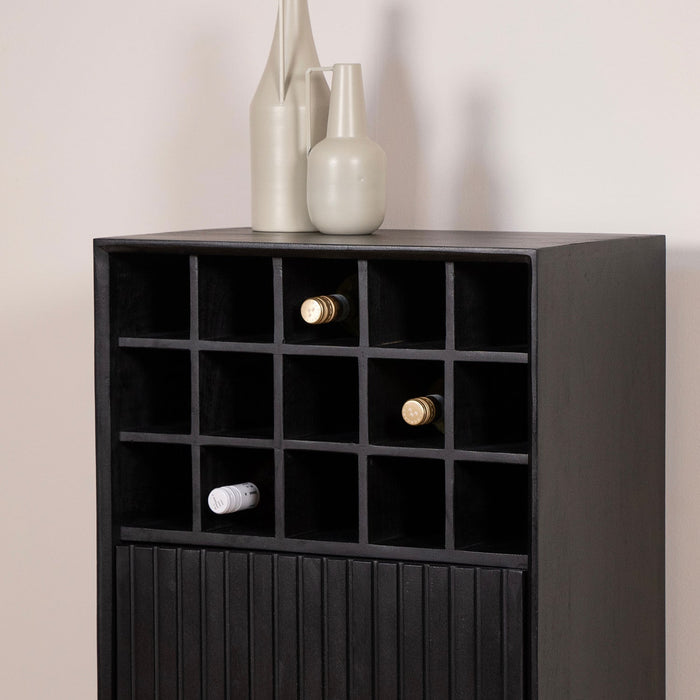 Weinschrank Madison | Schwarzes Mahagoni