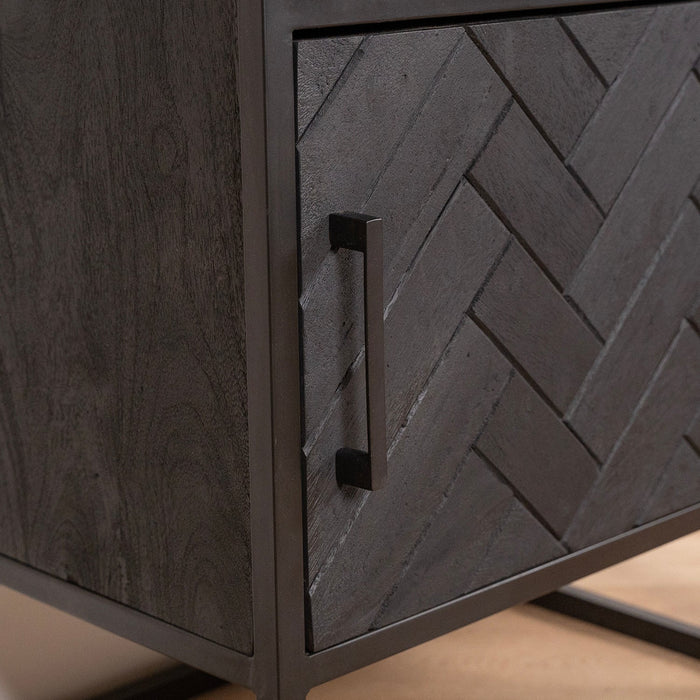 Weinschrank Yara | Schwarzes Mahagoni