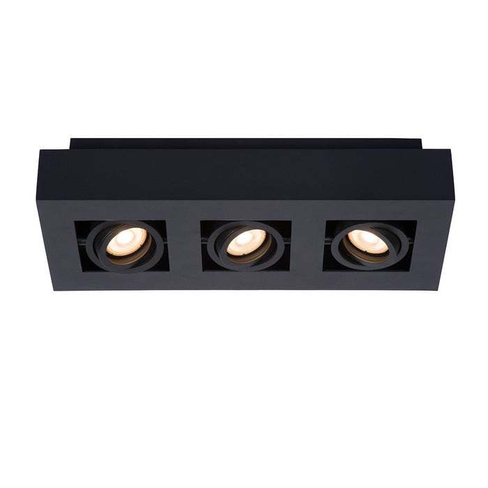 Deckenleuchte Xirax | 3 Lampen | LED dimmbar auf warm | Schwarzes Metall