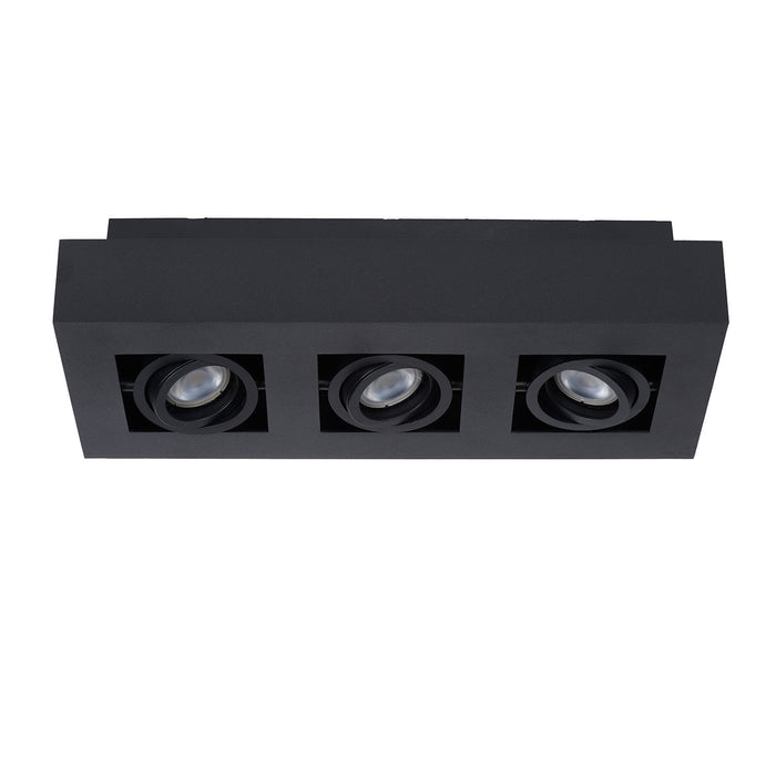 Deckenleuchte Xirax | 3 Lampen | LED dimmbar auf warm | Schwarzes Metall