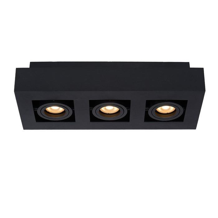 Deckenleuchte Xirax | 3 Lampen | LED dimmbar auf warm | Schwarzes Metall