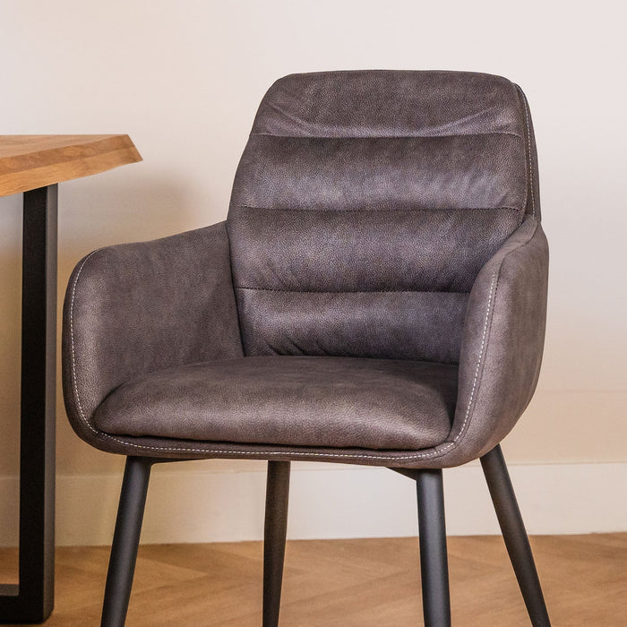 Eleganter Esszimmerstuhl Bailey in stilvollem Anthrazit für maximalen Komfort