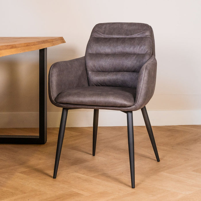 Eleganter Esszimmerstuhl Bailey in stilvollem Anthrazit für maximalen Komfort