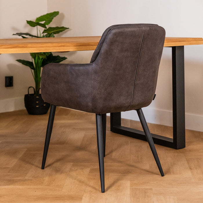Eleganter Esszimmerstuhl Bailey in stilvollem Anthrazit für maximalen Komfort