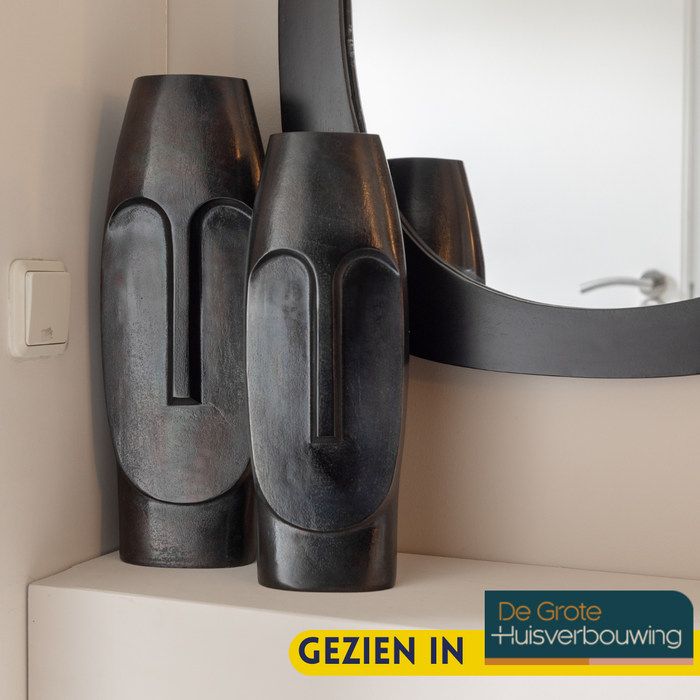 Vase Liv | Schwarzes Aluminium