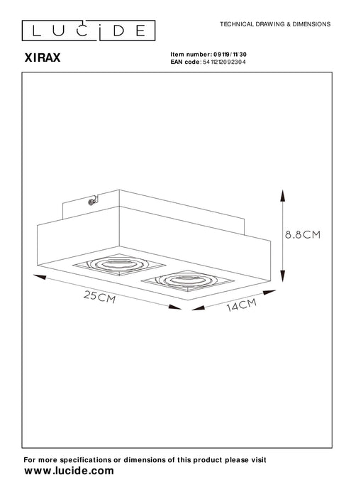 Deckenleuchte Xirax | 2 Stufen | LED dimmbar auf warmweiß | Schwarzes Metall