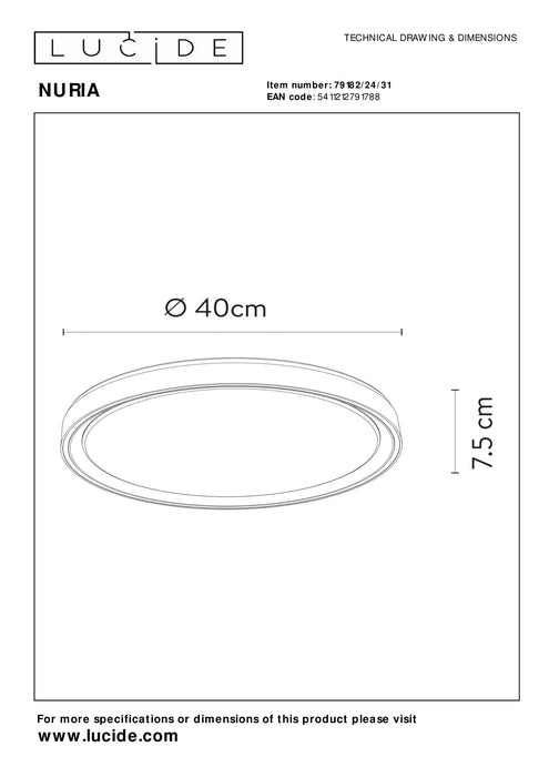 Deckenleuchte Nuria | Ø 40 cm | Weiß