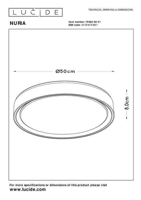 Deckenleuchte Nuria | Ø 50 cm | Weiß