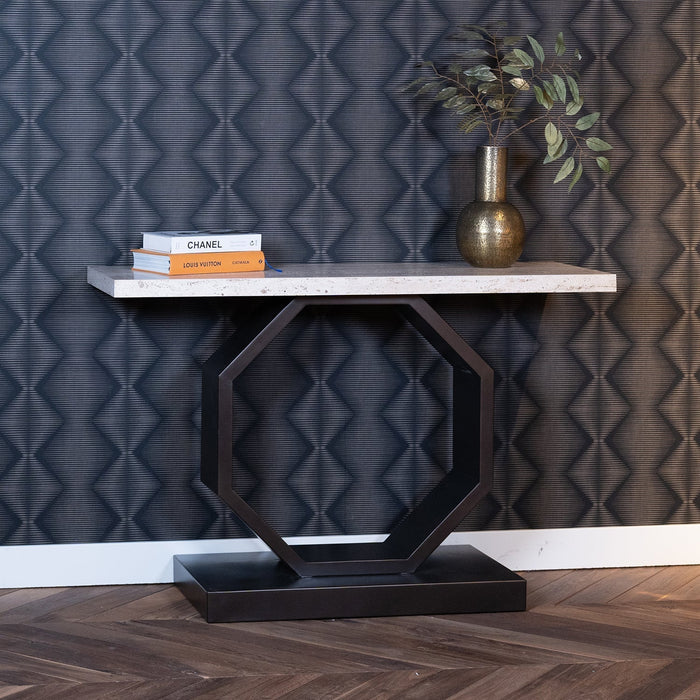 Beistelltisch Avalon | Travertin | Braun