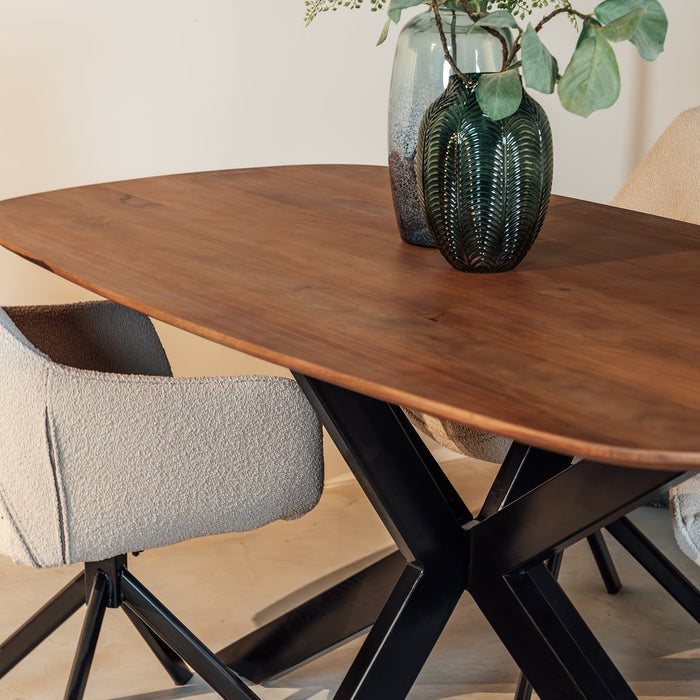 Esstisch Akagi | Dänisches Oval | Natürliches Mangoholz