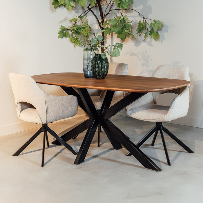 Esstisch Akagi | Dänisches Oval | Natürliches Mangoholz
