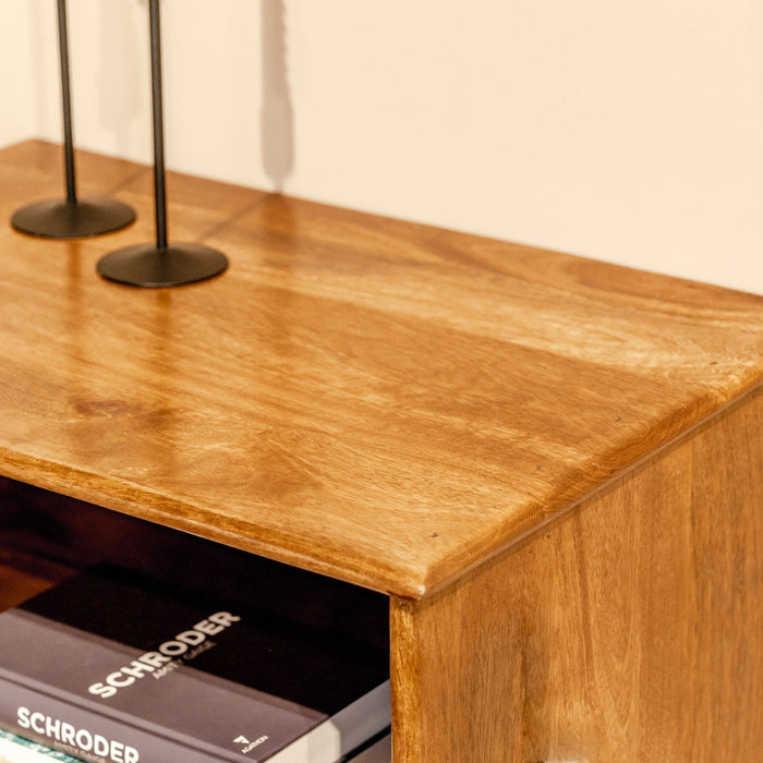 Weinschrank Elias 60 cm | Natürliches Mangoholz