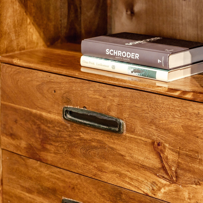 Weinschrank Elias 60 cm | Natürliches Mangoholz