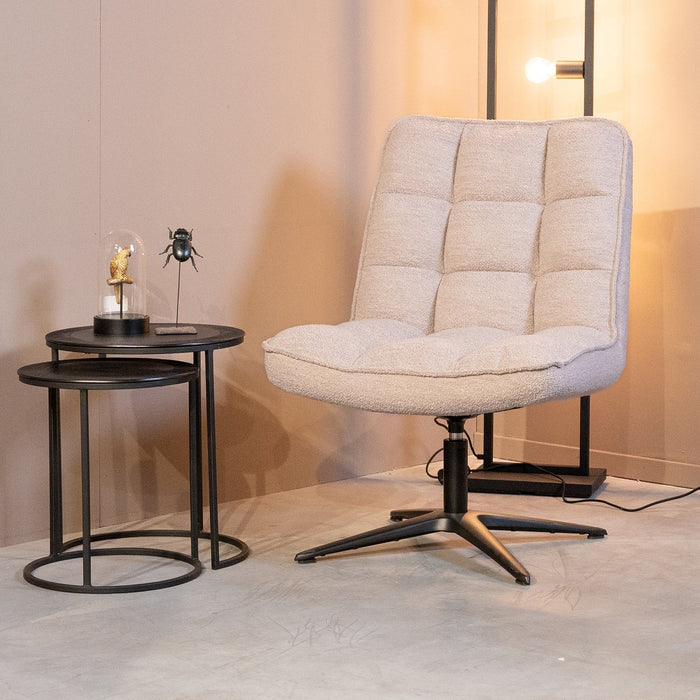 Sessel Vince | Naturfarbenes Bouclé