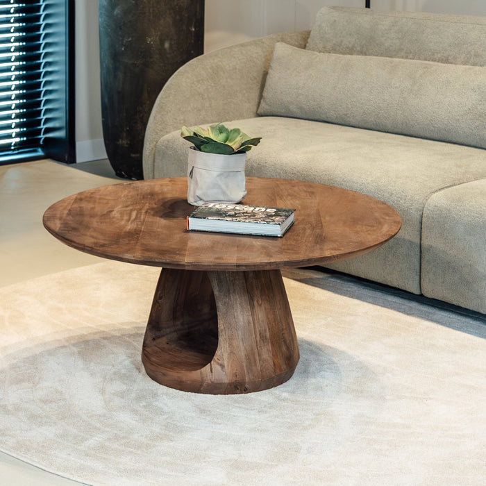 Couchtisch Bremen | Rund | Dunkles Walnussholz