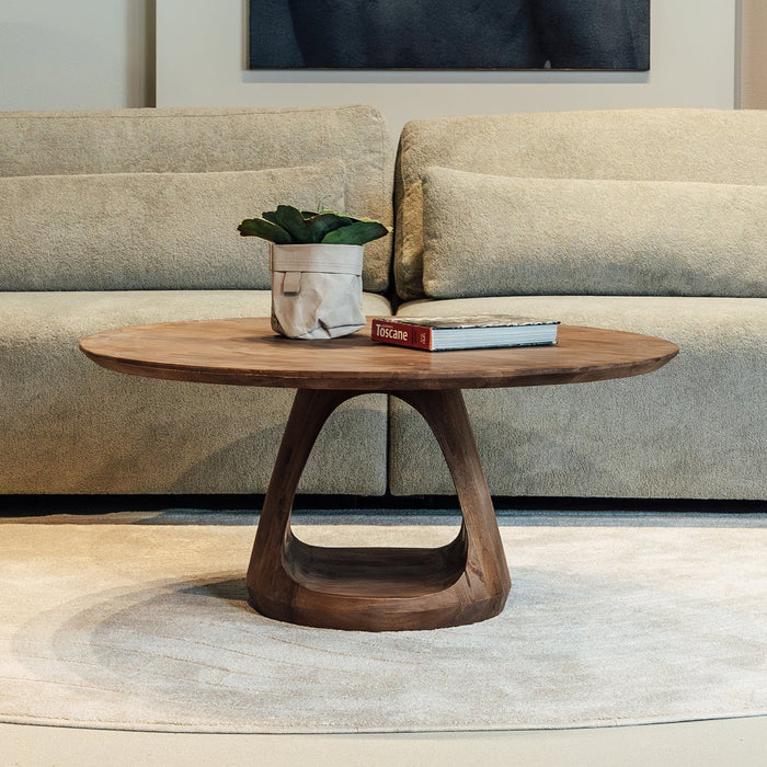 Couchtisch Bremen | Rund | Dunkles Walnussholz