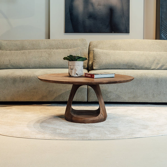 Couchtisch Bremen | Rund | Dunkles Walnussholz