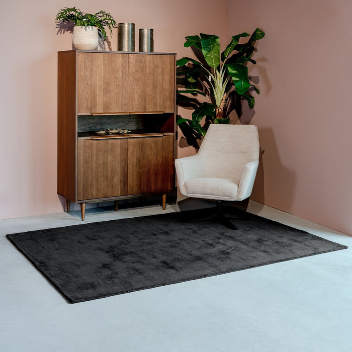 Teppich Velvy | Rechteckig | Anthrazit | 160 x 230 cm
