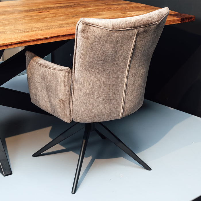 Esszimmerstuhl mit Drehfunktion in elegantem Taupe – Komfort und Stil für Ihr Interieur