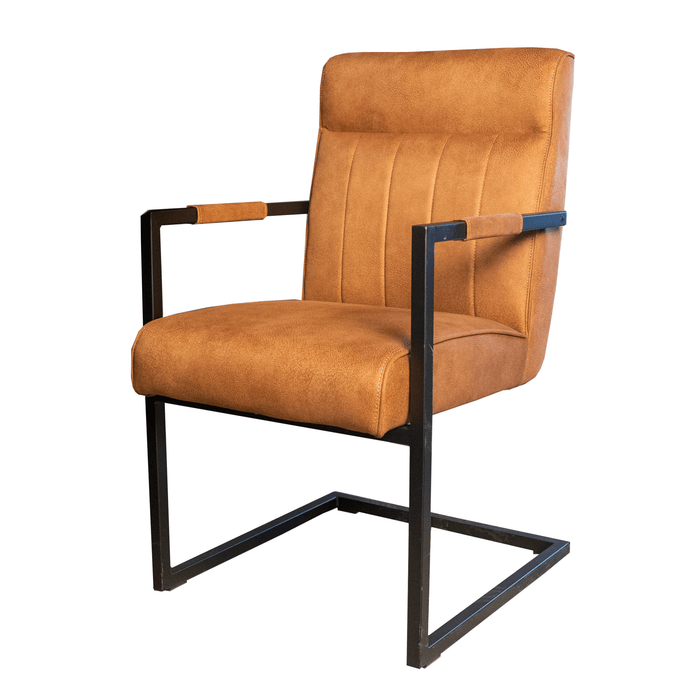 Luxuriöser Esszimmerstuhl Logan in eleganter Cognacfarbe